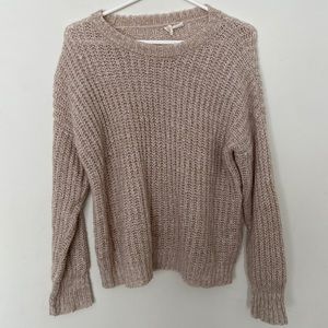 Tillys Sky and Sparrow Beige/Cream Colored Knit Sweater